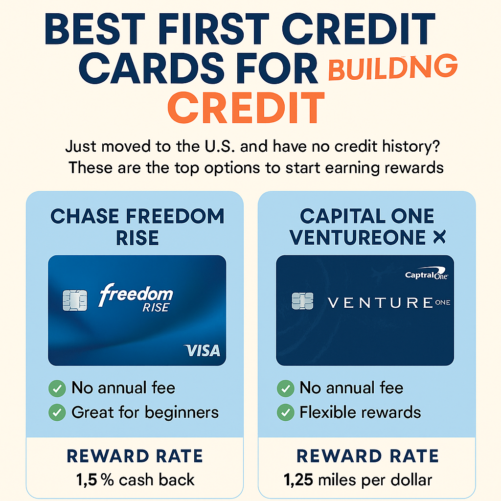 美國第一張信用神卡推薦！Chase Freedom Rise & Capital One VentureOne 最推(親身體驗最容易通過⋯)的新移民信用小白救星！