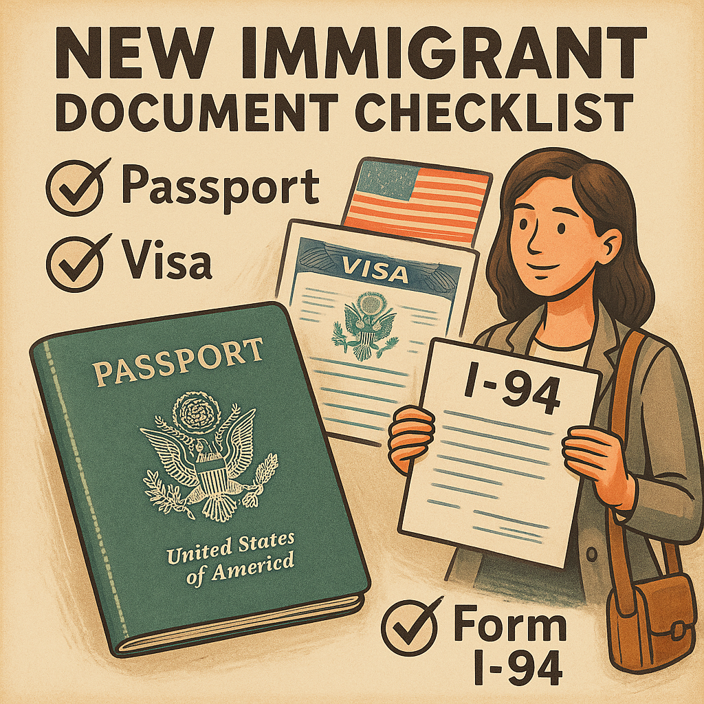 ✈️ 新移民必備文件準備清單：護照、簽證、I-94 / I-797 / I-20 / EAD、SSN全攻略