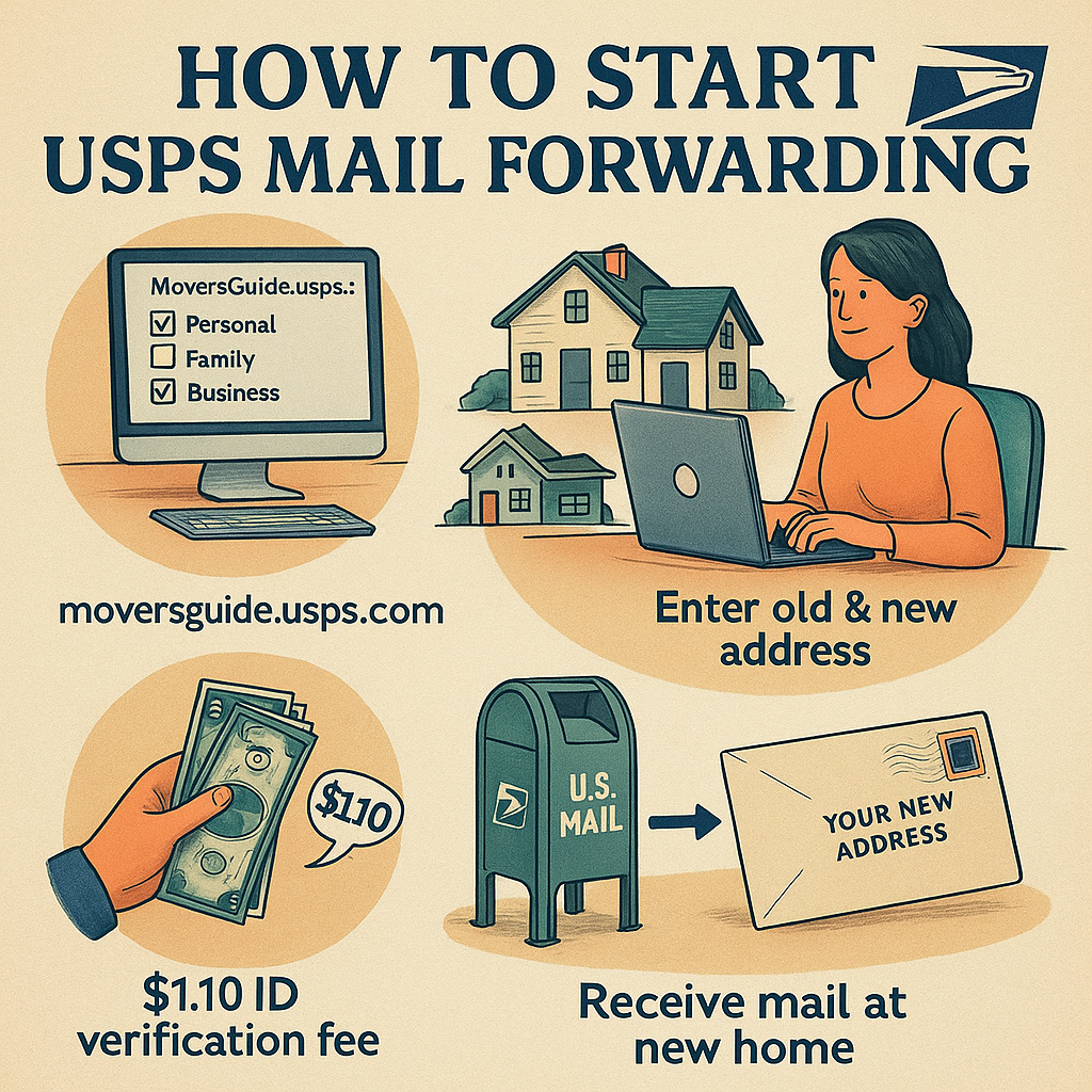 🚚 新移民必備｜如何在美國開啟郵件轉遞服務（USPS Mail Forwarding）完整指南
