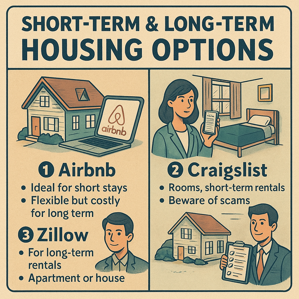 🏡 準備落地美國新生活！落腳處第一步：如何找到租房短期/長期住宿（Airbnb、Craigslist、Zillow）