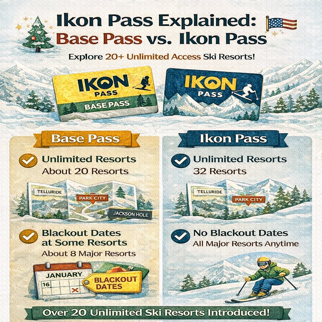 🎿 Ikon Pass 完整攻略：Base Pass vs 一般 Pass 差在哪？20+間無限制天數雪場介紹！