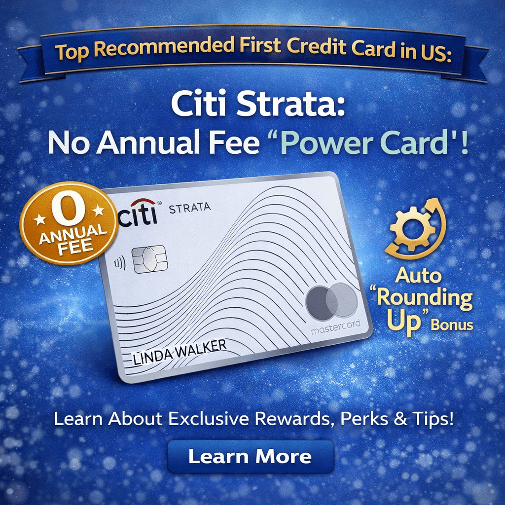 초보자 친화적] 씨티 스트라타 신용 카드 : 연회비 없음, 낮은 한도, 미국 생활을위한 최초의 "보장 카드"!